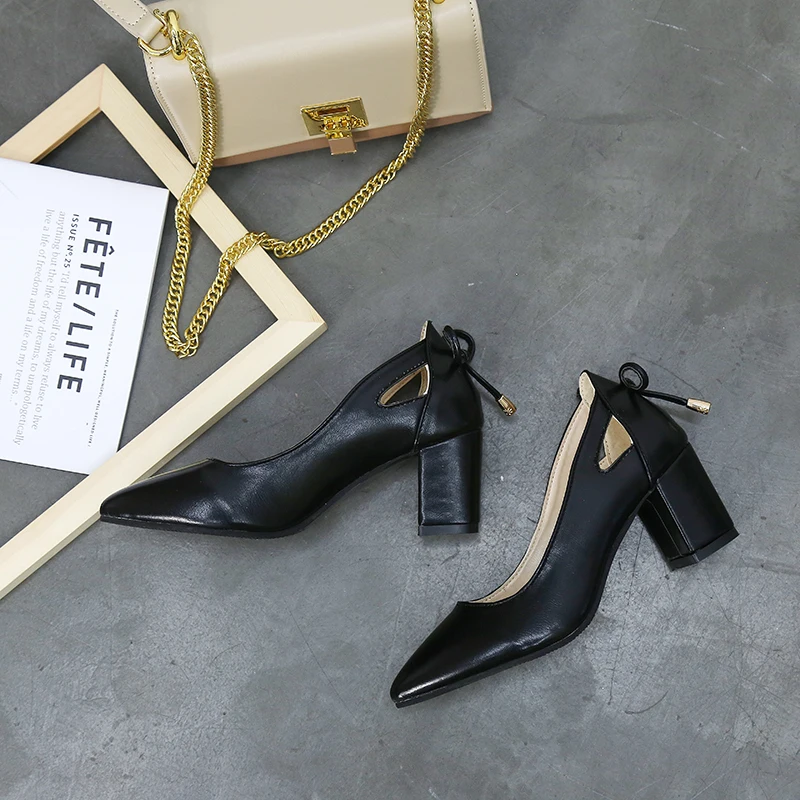 elegant leather women pumps italian luxury high heels 6cm ladies dress footwear vintage wedding work woman moccasins shoes party (10)