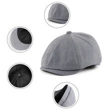 Нежный Для мужчин ретро кепка газетчика Повседневное плоская шляпа женский восьмиугольная Кепки Винтаж художник искусство осень-зима Весна Для мужчин Женский берет шляпу