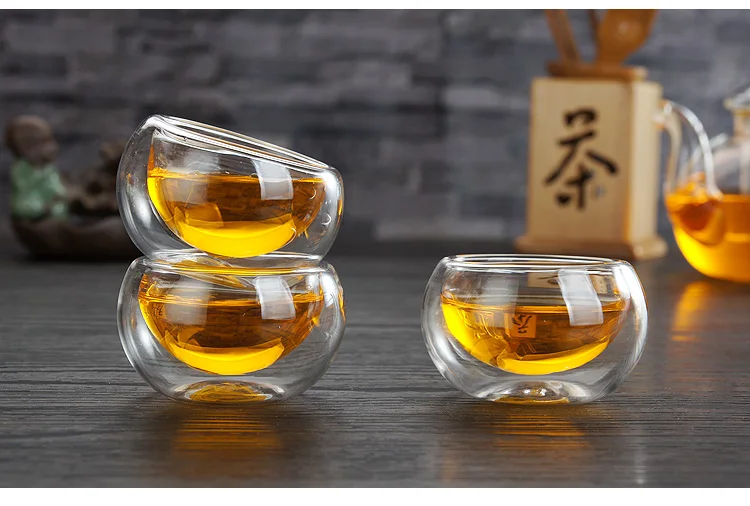 Heat resistant Double Layer Glass Tea Cup Set Perfect For - Temu