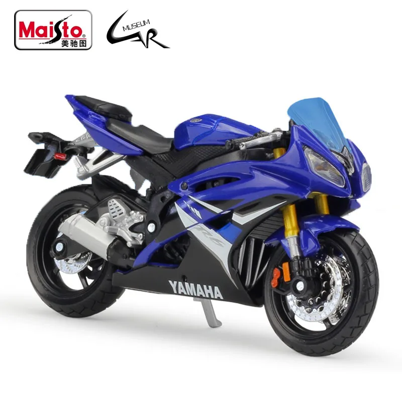 

Maisto 1:18 YAMAHA YZF-R6 Blue/white Metal Diecast Scale Model Motorcycle Kit Display Collections Gift Toy