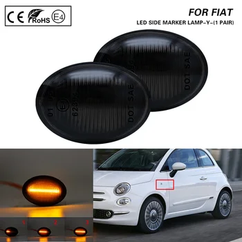 

For FIAT 4S 63 3P NUOVA 500 ABARTH Ford KA DESDE Lancia YPSILON Maserati LED dynamic side marker light turn signal lamp smoke 2X
