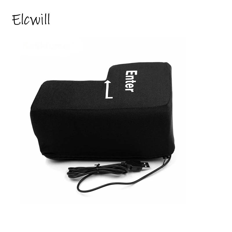 

Big USB Enter Key Anti Stress Button USB Pillow Supersized Unbreakable Office Home Computer Laptop Novelty Vent Toys for Fun