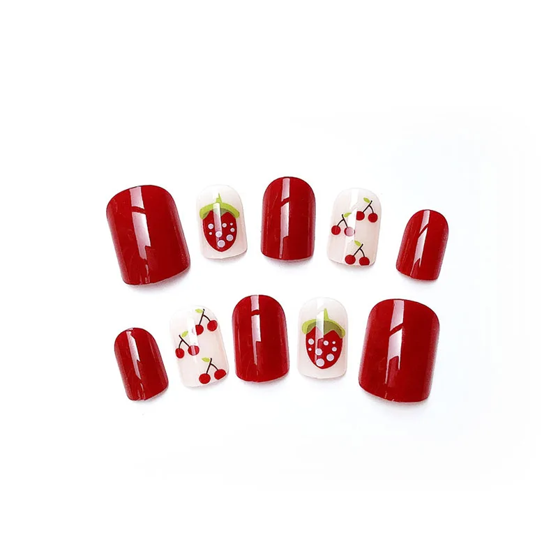 Короткие накладные ногти популярный дизайн 24 шт дизайн ногтей украшение для дизайна накладных ногтей полное покрытие акриловая нашивка аксессуары поддельные ногти