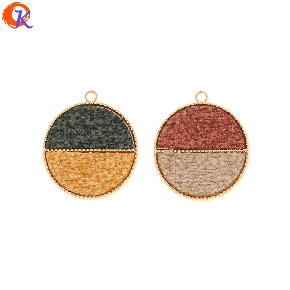 

Cordial Design 50Pcs 28*33MM Jewelry Accessories/DIY Making/Fabric Effect/Hand Made/Round Shape/Charms/Earring Findings/Pendant