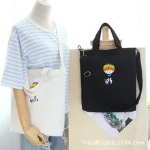 Микро для японского корейского осенне-зимнего нового стиля, сумка через одно плечо, ручная вышивка, Холщовая Сумка большой емкости для студентов