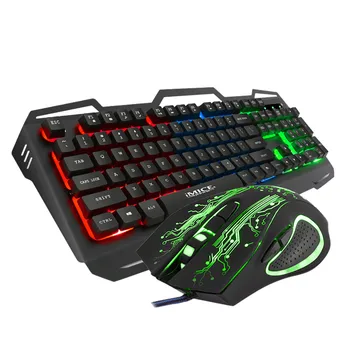 

OMESHIN 104 keys Backlight Wired Gaming Keyboard Mouse Set Mechanical Keyboard Durable USB Keyboards Mice Combos For PC Laptop