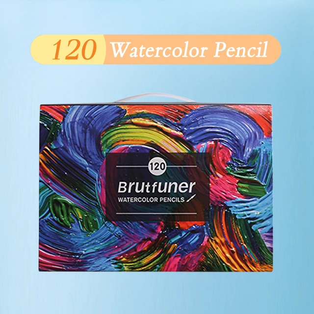 Brutfuner 12/48/120/160/260 Professional Oil Colored Pencils Wood Watercolor Pencils Drawing Pencil Set For School Art Supplies 120 water Colors