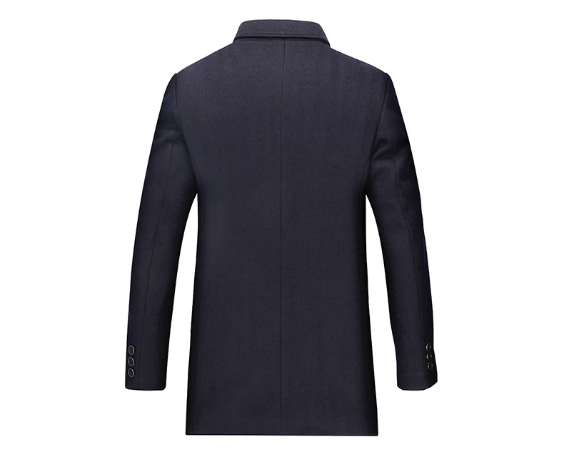 6XL 8XL 5XL 4X Winter Wool Jacket Men's High-quality Wool Coat casual Slim collar wool coat Men's long cotton collar trench coat
