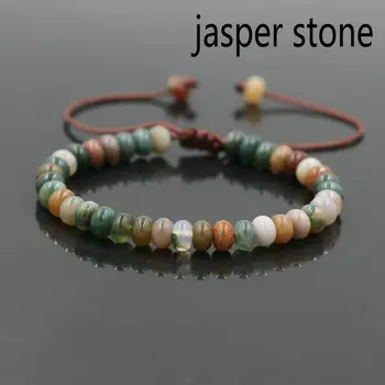 

Best Friend Abacus Bead Bracelet 4*6mm Natural Stone Bracelet for Women Rope Chain Men Fashion Accessories Jewelry 23 Colors