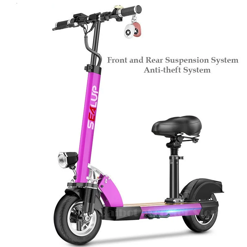 Flash Deal Two Wheels Electric Scooter 10 Inch Electric Scooters With Anti-theft System 500W 48V Portable Electric Scooter Bike For Girls 11