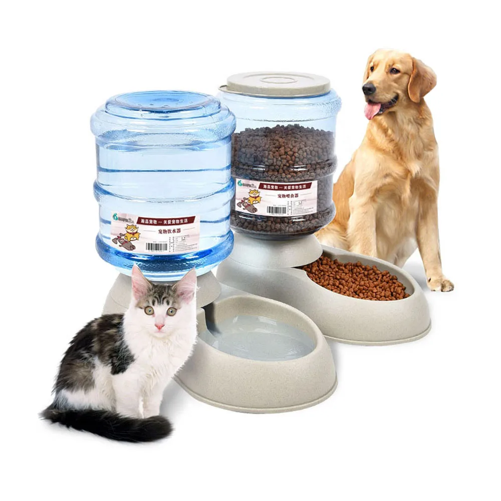3.8L Automatic Pet Feeder Large Capacity Cat Water Fountain Plastic  Pet Cat Dog Water Bottle Feeding Bowls Water Dispenser
