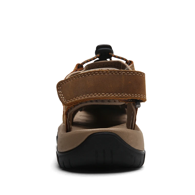 Летние мужские классические сандалии удобная обувь из натуральной кожи Большие размеры 46 мягкие мужские пляжные сандалии в римском стиле
