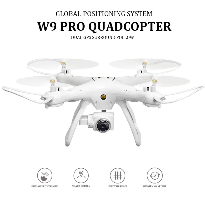 W9 PRO Дрон gps Дрон Wi-Fi FPV с камерой HD 720P wifi FPV следуем за мной объемный режим удержания высоты RC Квадрокоптер игрушки