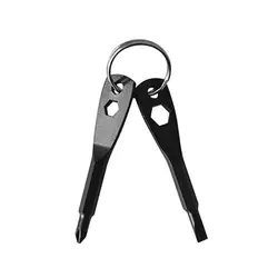 Outdoor Screwdriver Set Multi-Tool Portable Mini Screwdriver with Wire Key Ring Outdoor Camping Portable Tools Accessories