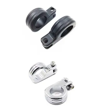 

2x 1 1/2" Engine Guard Footpeg P Clamps Motorcycle For Harley Honda Yamaha Suzuki Kawasaki Custom Chopper