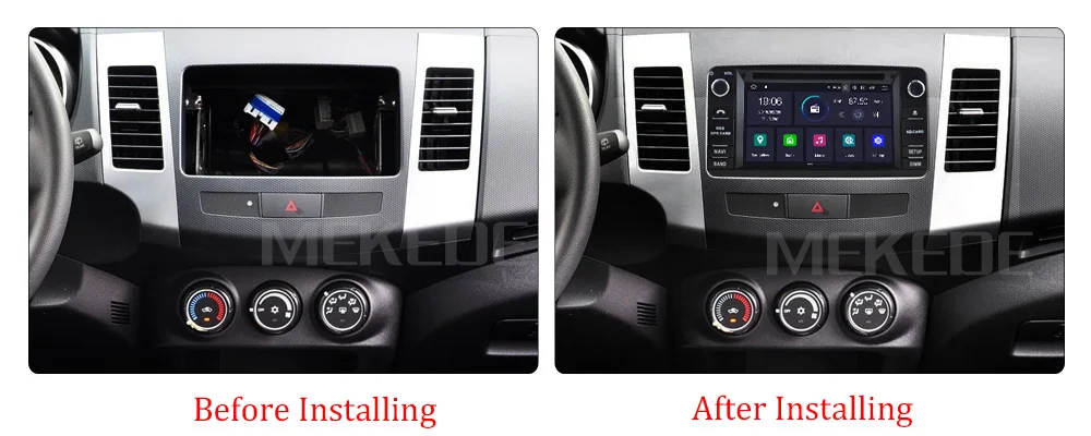 Flash Deal MEKEDE HD 4G RAM Android 9.0 Car Radio DVD Player Multimedia For Mitsubishi OUTLANDER XL Car Audio gps navigator 5