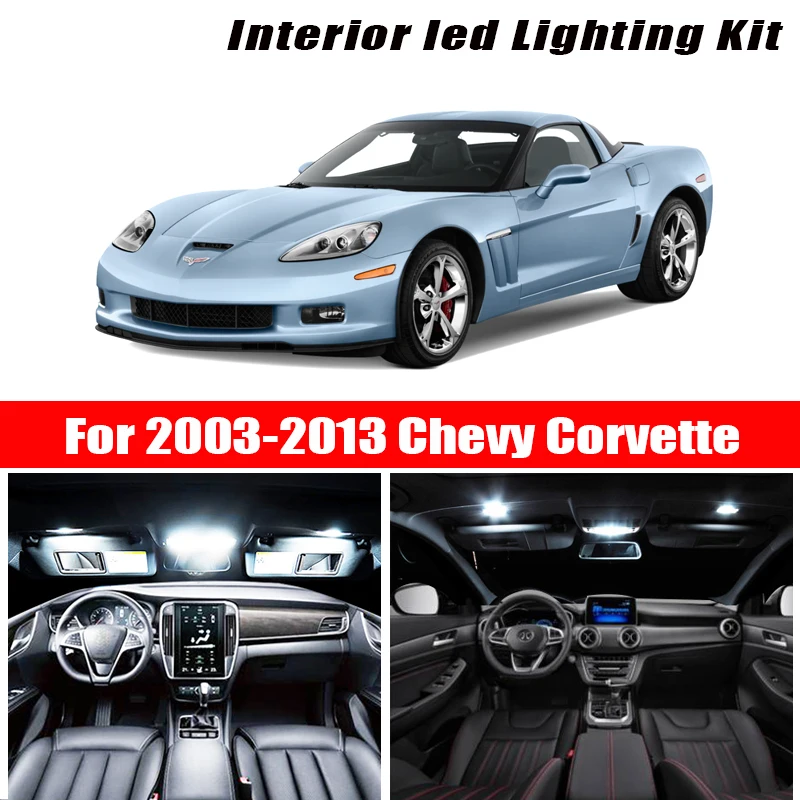 Автомобильные аксессуары для 2003 2013 Chevy Corvette белый цвет Canbus без ошибок