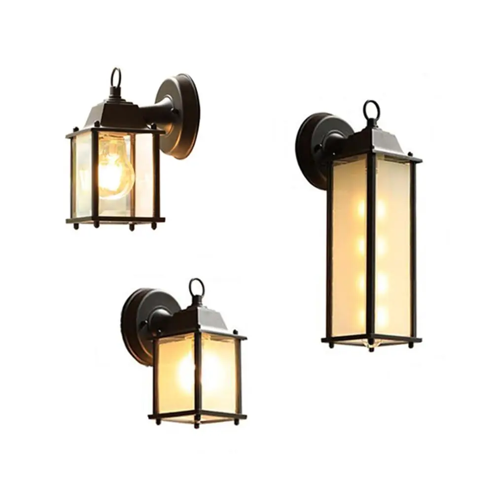 Minimalist E27 Wall Lamp,Outdoor Waterproof Wall Light,AC90-260V Glass Courtyard Garden Porch Corridor Lights Retro Wall Sconces ba15d 16x36 220 260v 5 7w miniature lamp light bulb a323