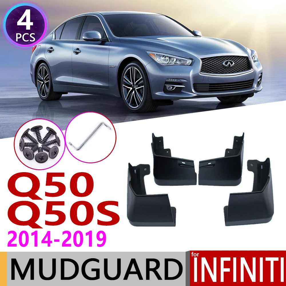 

Front Rear Mudflap for Infiniti Q50 Q50S 2014~2019 Fender Mud Guard Flap Splash Flaps Mudguards Accessories 2015 2016 2017 2018