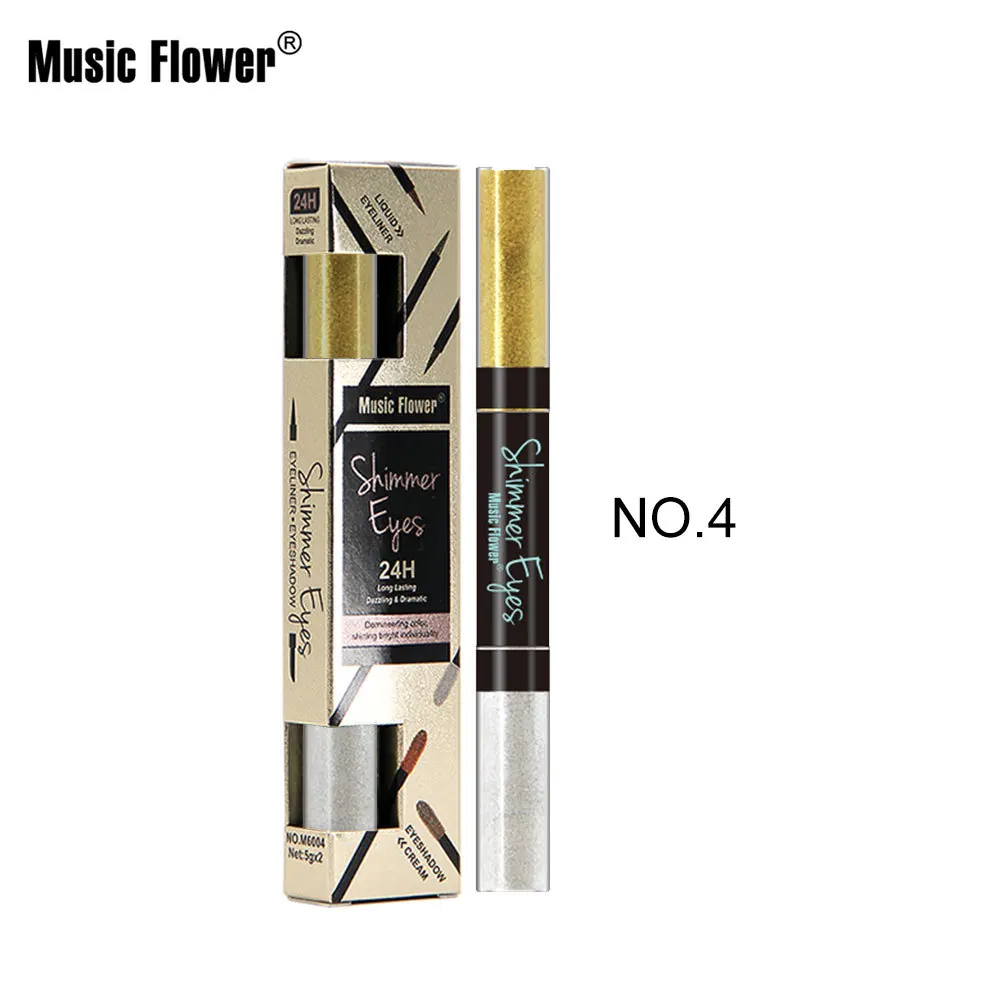Music Flower s проблеск для ухода за областью вокруг глаз в жидкая подводка для глаз, глаз тени для век M6004 водонепроницаемый и от потения