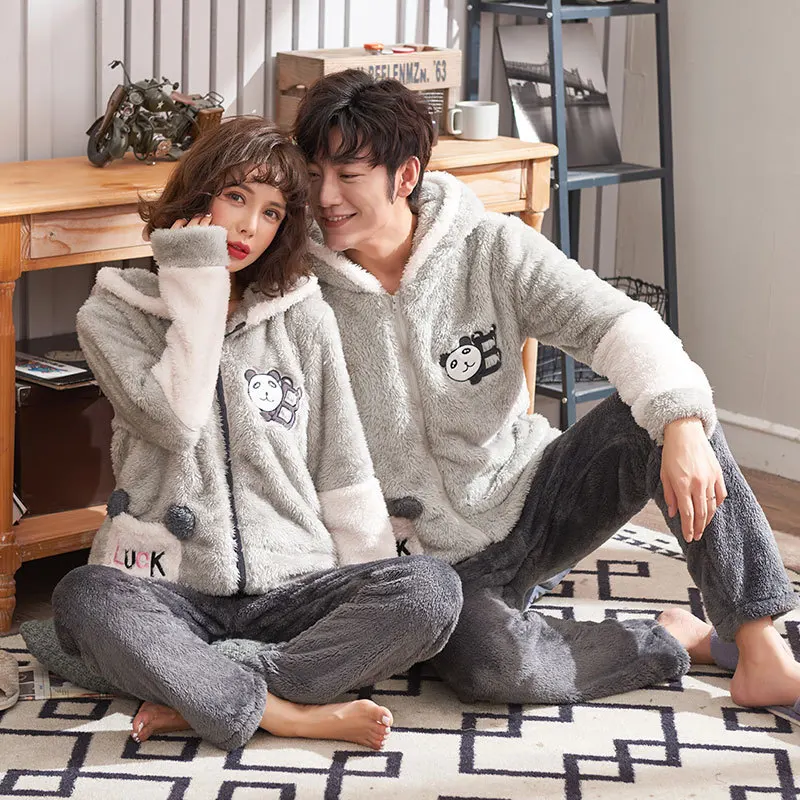 For-cartoon-home-wear-for-men-and-women-Coral-couple-pajamas-in-autumn-and-winter-long