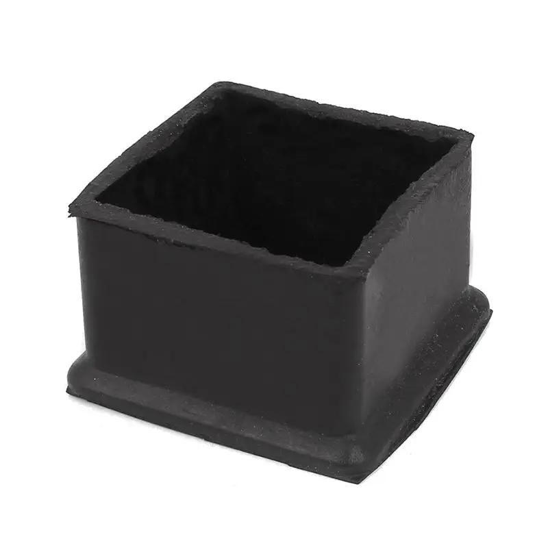 

Rubber Square Covers Furniture Table Leg Foot Protectors 50x50mm Black