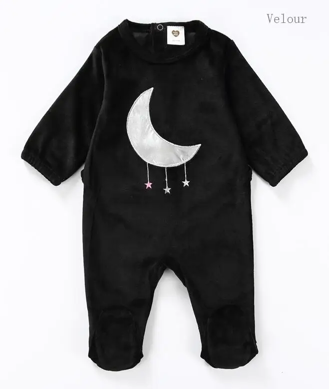 black moon Боди для малышей; пижамы; детская одежда с длинными рукавами; одежда для детей; комбинезоны для новорожденных; детская одежда для мальчиков и девочек; пижамы для малышей - Цвет: black moon