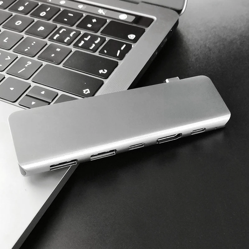 5 в 1 USB-C концентратор 4 к 60 Гц Тип C концентратор USB адаптер Поддержка 87 Вт Зарядка для MacBook Pro/tv
