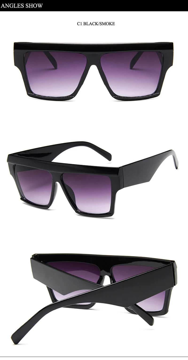 Новые модные квадратные солнцезащитные очки для женщин брендовая дизайнерская ретро большая винтажная рамка солнцезащитные очки негабаритные унисекс Женские солнцезащитные очки мужские