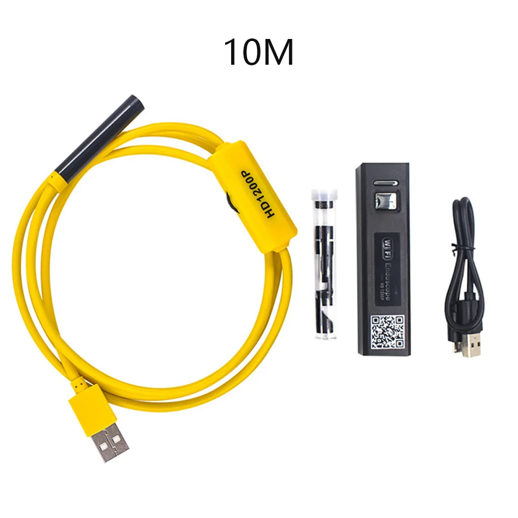 

1200P WIFI Endoscope Camera Mini Waterproof Hard Cable Inspection Camera 8mm 3in1 Android Borescope IOS With Android IOS