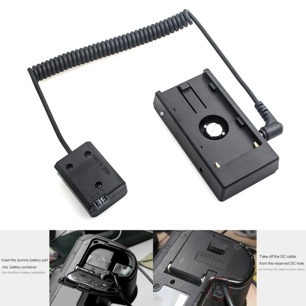 

Power Adapter NP-F970 to NP-FW50 Dummy Battery Mount Plate Adapter Spring Cable Power Supply and Accessories for Sony