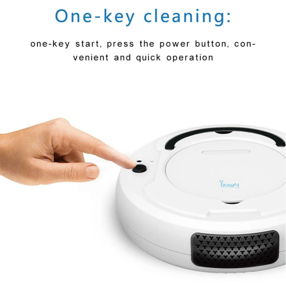 Lint KKmoon Intelligent Automatic Robot Vacuum Cleaner Not Suitable for Cleaning Large-Particle Garbage Dust 1800Pa Cordless Sweeper High Suction and High Coverage Animal Hair 