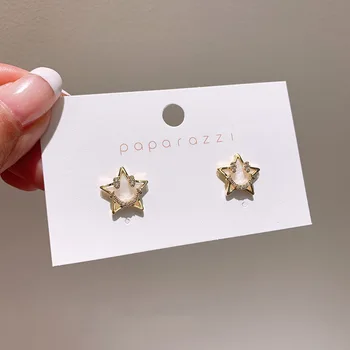 

Small Five-pointed Star Ear Stud Elegant Simple Shell Earrings Ear Stud