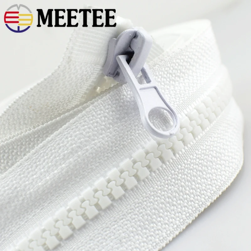 Meetee 2 шт. 60 300 см двойными собачками good Market смолы застежки молнии для шитья куртки