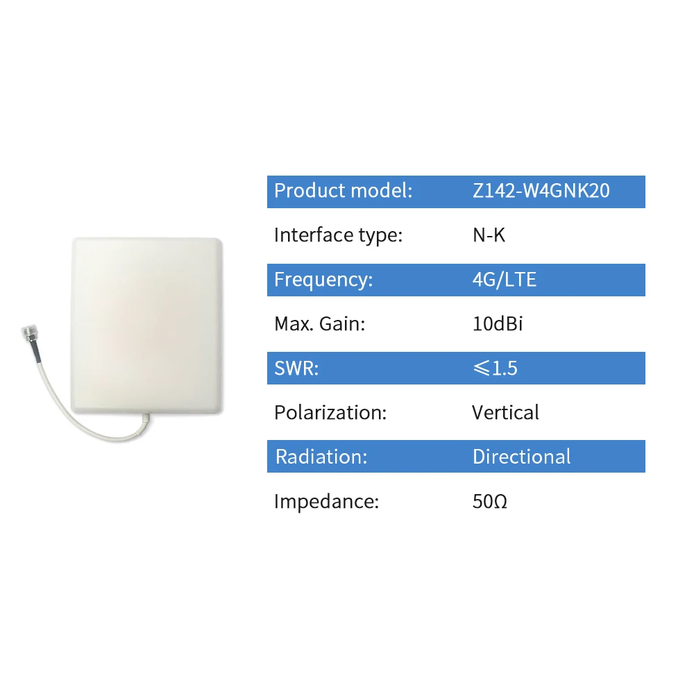 GSM GPRS NB IoT 2G Outdoor Directional High Gain N Female WWAN Base Station Aerial Ziisor 2