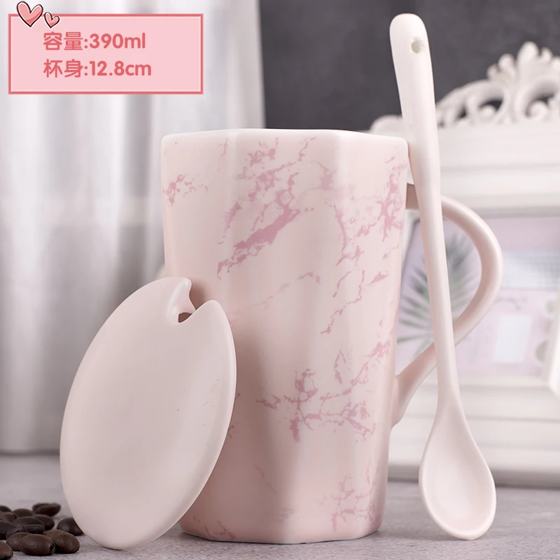Европа INS tazas de ceramica creativas кофейная чашка Милая кружка милые чашки и кружки caneca criativa с крышкой подарок на день Святого Валентина новинка - Цвет: Розовый
