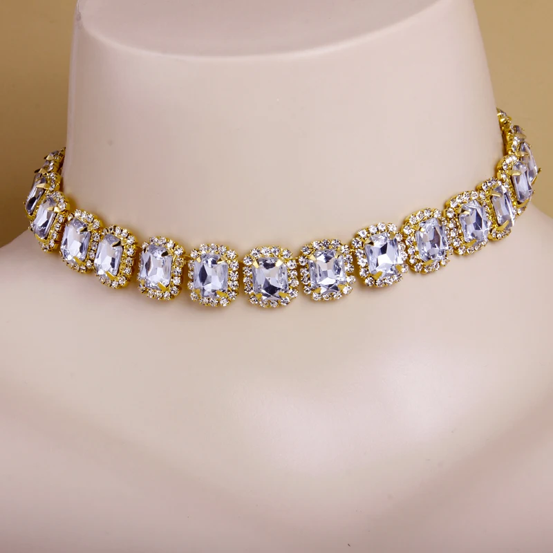 Crystal Rhinestone Choker Necklace Women Jewelry Statement - Image 5