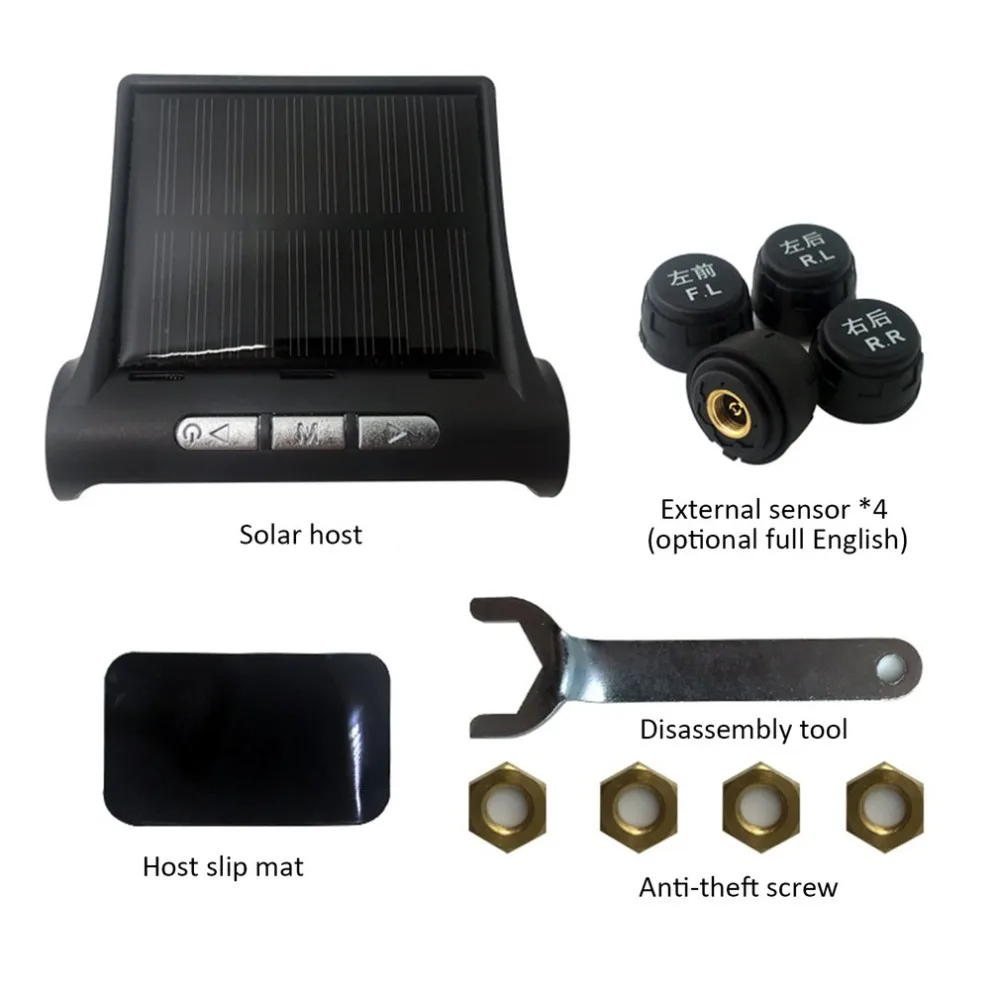 T1 Автомобильная солнечная Беспроводная система контроля давления в шинах встроенный Tpms внешний автомобильный точный Тестер давления в шинах