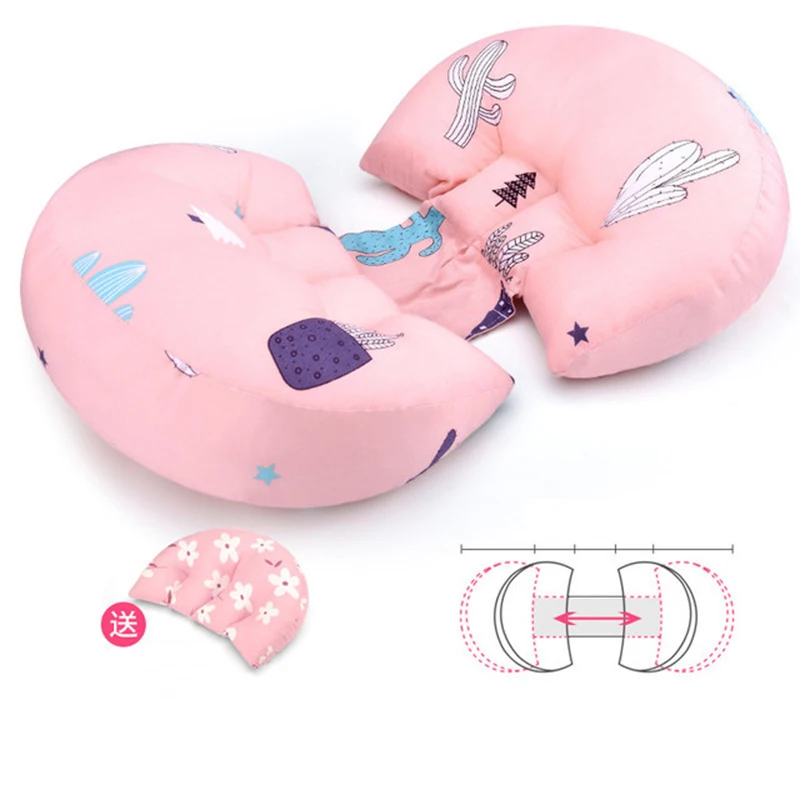 Подушка для беременных, u-образная Подушка для беременных, поддержка живота, многофункциональная подушка для женщин, защита талии, Подушка для сна - Цвет: pink cactus