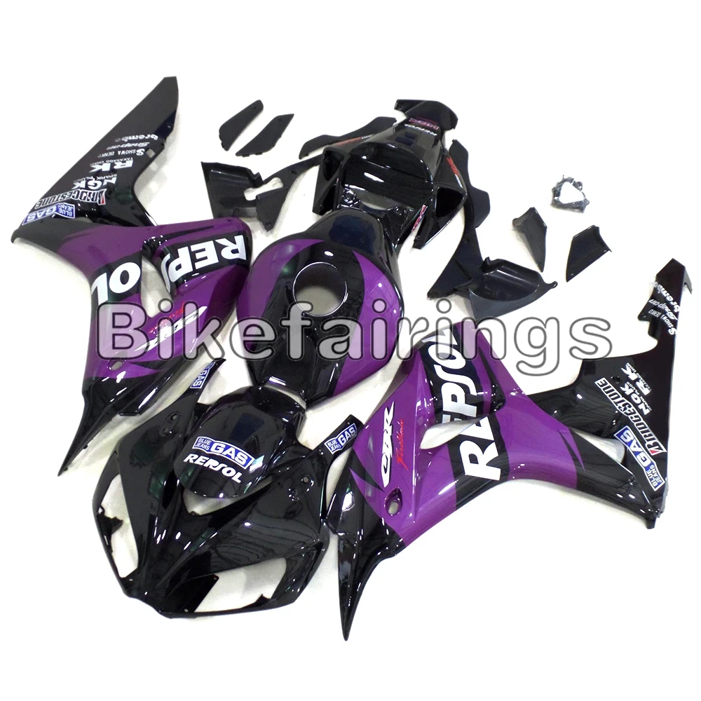 Full Fairing Kit For Honda CBR1000RR 2006 2007 CBR 1000 RR 06 07 ABS Plastic Injection Motorcycle Bodywork - Repsol Purple Black |