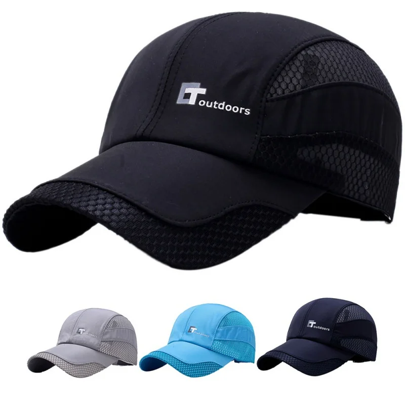 

Outdoor Running Sport Hats Summer Men Breathable Mesh Cap Sport Cap Quick Dry Hat Climbing Running Sport Hats