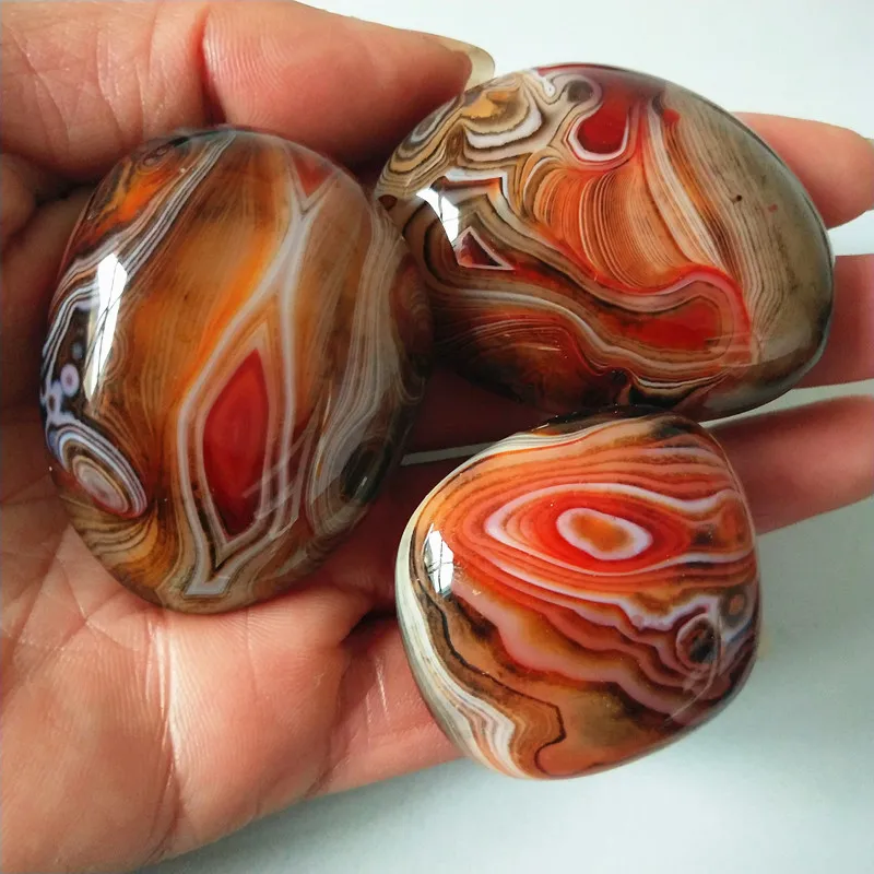 Natural stone Sardonyx agate palm stones playthings small stones and crystals healing crystals