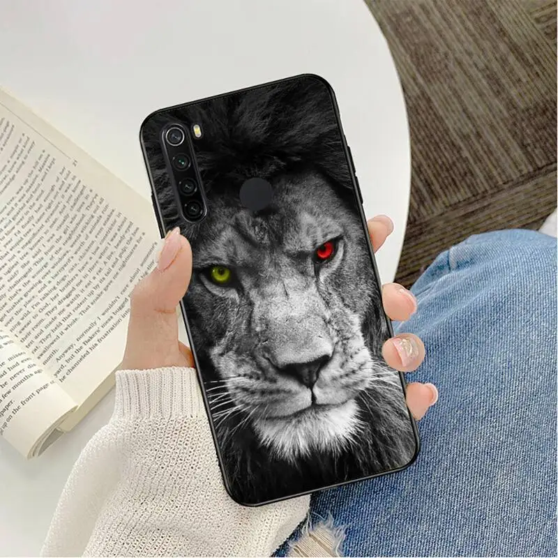 xiaomi leather case YNDFCNB Hung Dữ Sư Tử Khách Hàng Ốp Lưng Điện Thoại Redmi Note 8Pro 8T 6Pro 6A 9 Redmi 8 7 7A Note 5 5A Note 7 xiaomi leather case hard