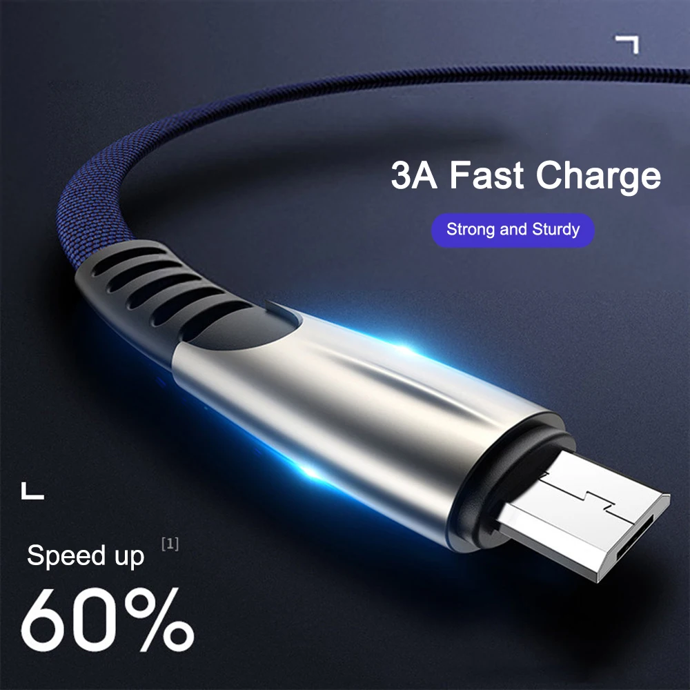 

New 5A Fast Charging USB Micro USB Cable for Huawei Samsung Oneplus 6t 3A Fast Charger Cable
