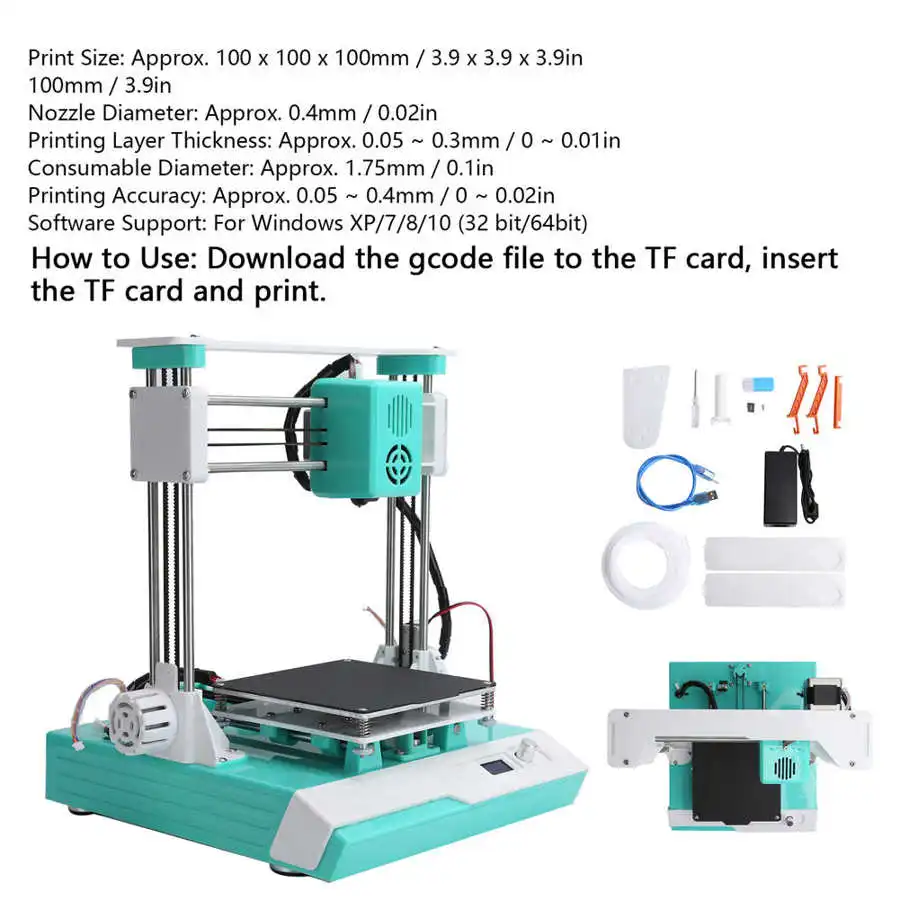 3D Printer Small Portable High Accuracy Home Desktop Printing Equipment K2 plus 110‑240V best 3d printer