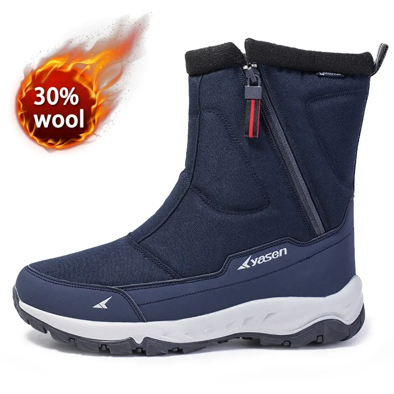 Winter New Thick Couple Snow Boots Plus Mens Warm Side Zipper Outdoor Casual Short Boots Cold Resistance Men Cotton Shoes