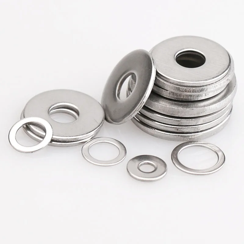 Plain Washers 304 Stainless Steel Gasket Metal Screw-flat Washer GB97 Extra Thick M2M3M4M5-M36