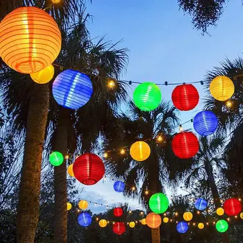

LED Solar Lantern Ball String Outdoor waterproof Globe Light Wedding Garland Romantic Christmas Festival Yard Decoration Fa W2Z4