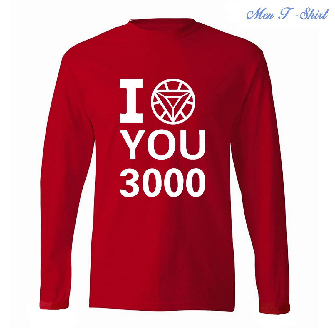 I Love You 3000, мужская рубашка с длинным рукавом Тони Старка, осень, повседневные мужские футболки с принтом Железного человека и буквами, уличная одежда в стиле хип-хоп - Цвет: Red 5