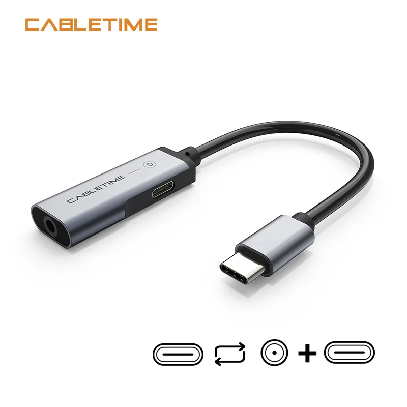 Переходник CABLETIME USB C OTG на гнездо 3 5 мм цифровой конвертер Aux Type-C для Xiaomi Mi 10 Oneplus 7